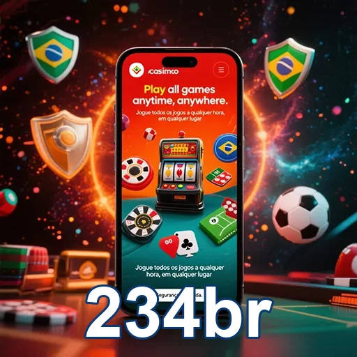 Usuário navegando app 234br com segurança no celular