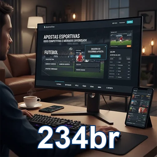Jogador apreciando jogos rápidos na 234br
