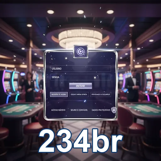 Jogador acessando jogos no 234br de forma fácil